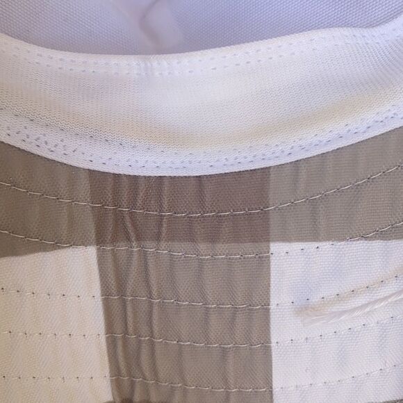 Free People Palmetto Wide Brim Packable Bucket Hat in Ivory & Grey Plaid main image 6